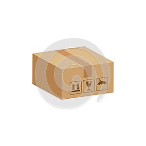 Crate boxes 3d, cardboard box brown, flat style cardboard parcel boxes, packaging cargo, isometric boxes brown, packaging box