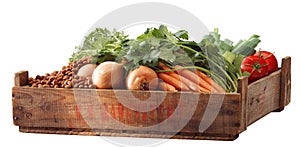 Crate brown beans photo
