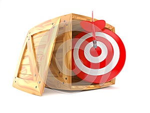 Crate with bull`s eye