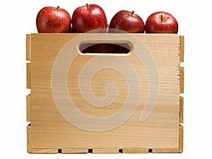 Crate of Red Apples