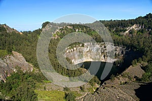 Crater with black lake photo