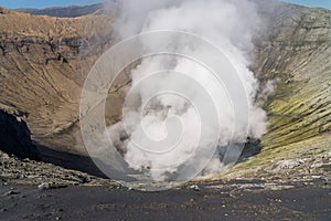 Crater of Bromo volcano, East Java, Indonesia