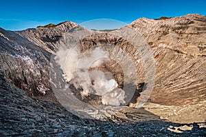 The crater of Bromo Volcano in Java, Indonesia