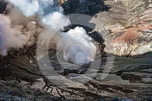 The crater of Bromo Volcano in Java, Indonesia