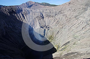 The crater of the Bromo volcano on the Java island in Indonesia