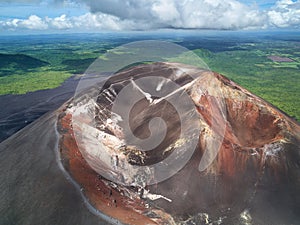 Crater of cerro negro volcano