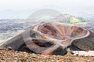 Crater of Etna volcano, Sicily, Italy