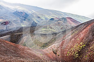 Crater of Etna volcano, Sicily, Italy