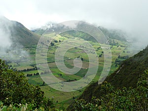 Crater of an extinct volcano Pululahua, Ecuador