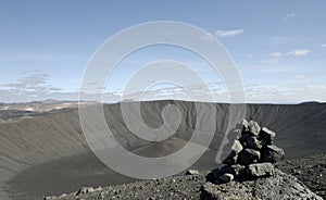 Crater Hverfjall volcano, Iceland