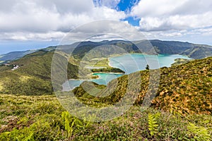 Crater Lake Lagoa do Fogo, Sao Miguel Island, Azores