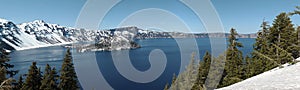 Crater Lake national park panorama, Oregon.