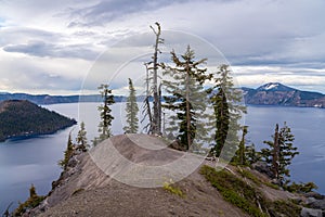 Crater Lake National Park in Southern Oregon, America, USA.