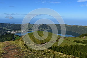 Crater Lake of Sete Cidades in the Azores