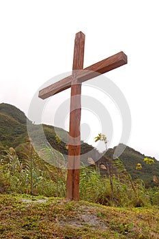 Crater of Mount Pinatubo cross in Zambales, Philippines