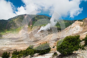 Crater the papandayan mountain