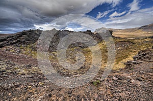 Crater of the Saxholl volcano - Iceland