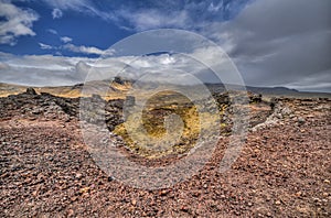 Crater of the Saxholl volcano - Iceland