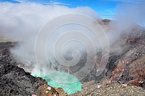 Crater of Volcan Santa Ana, Cerro Verde National Park, El Salvador photo