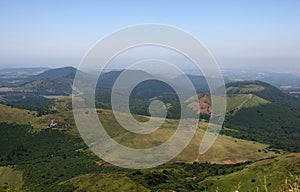 Craters of the auvergne volcanic chain