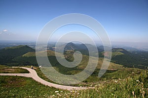 Craters of the auvergne volcanic chain