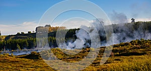 Craters of the Moon geothermal landscape in New Zealand