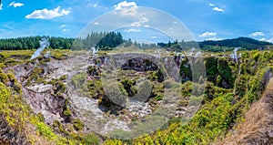 Craters of the moon - a geothermal landscape at New Zealand