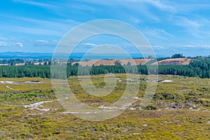 Craters of the moon - a geothermal landscape at New Zealand