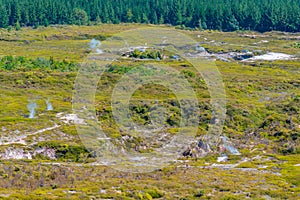 Craters of the moon - a geothermal landscape at New Zealand