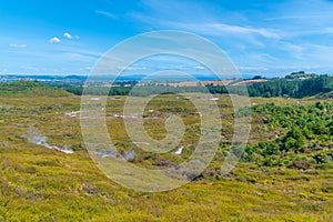 Craters of the moon - a geothermal landscape at New Zealand