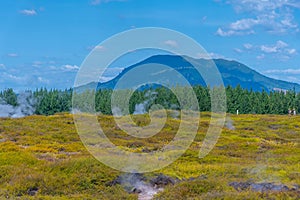 Craters of the moon - a geothermal landscape at New Zealand