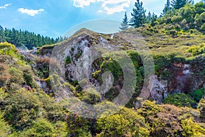 Craters of the moon - a geothermal landscape at New Zealand