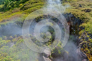 Craters of the moon - a geothermal landscape at New Zealand