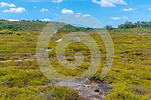 Craters of the moon - a geothermal landscape at New Zealand