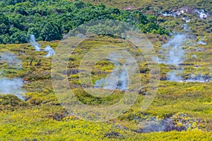 Craters of the moon - a geothermal landscape at New Zealand