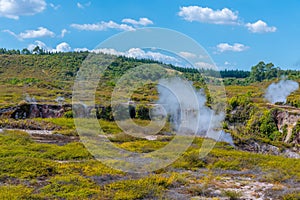 Craters of the moon - a geothermal landscape at New Zealand