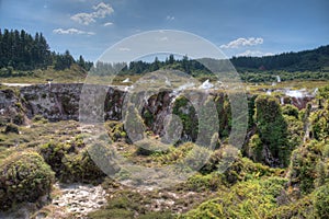 Craters of the moon - a geothermal landscape at New Zealand