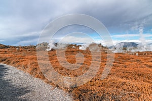Craters of The Moon, landscape of beautiful geysers, Taupo - New