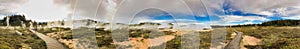 Craters of the Moon panoramic view in Taupo, New Zealand