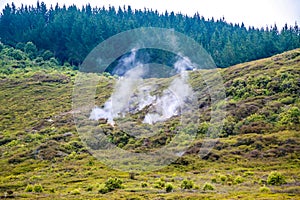 Craters of the Moon Thermal Area with beautiful geysers in Wairakei Thermal Valley