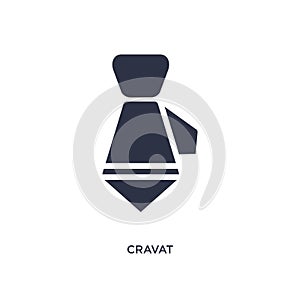 cravat icon on white background. Simple element illustration from clothes concept