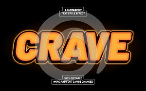 Crave 3D Bold Text Style Effect