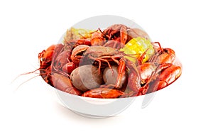 A Crawfish Boil with Corn on the Cob and Potatoes