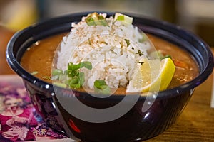 Crawfish Etouffee with Lemon