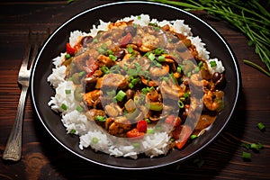 Crawfish Étouffée: Spicy Louisiana Stew with Holy Trinity Over Rice