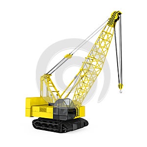 Crawler Crane Isolated