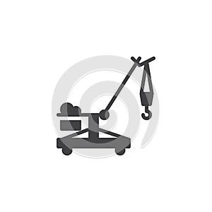 Crawler Crane vector icon