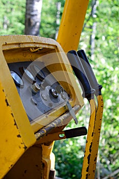 Crawler Dozer Controls and Gauges Detail