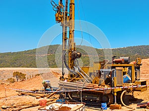 Crawler drilling rigs perform engineering and geological surveys