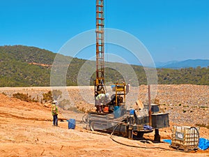 Crawler drilling rigs perform engineering and geological surveys